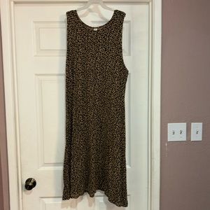Old Navy leopard print knit trapeze tank dress